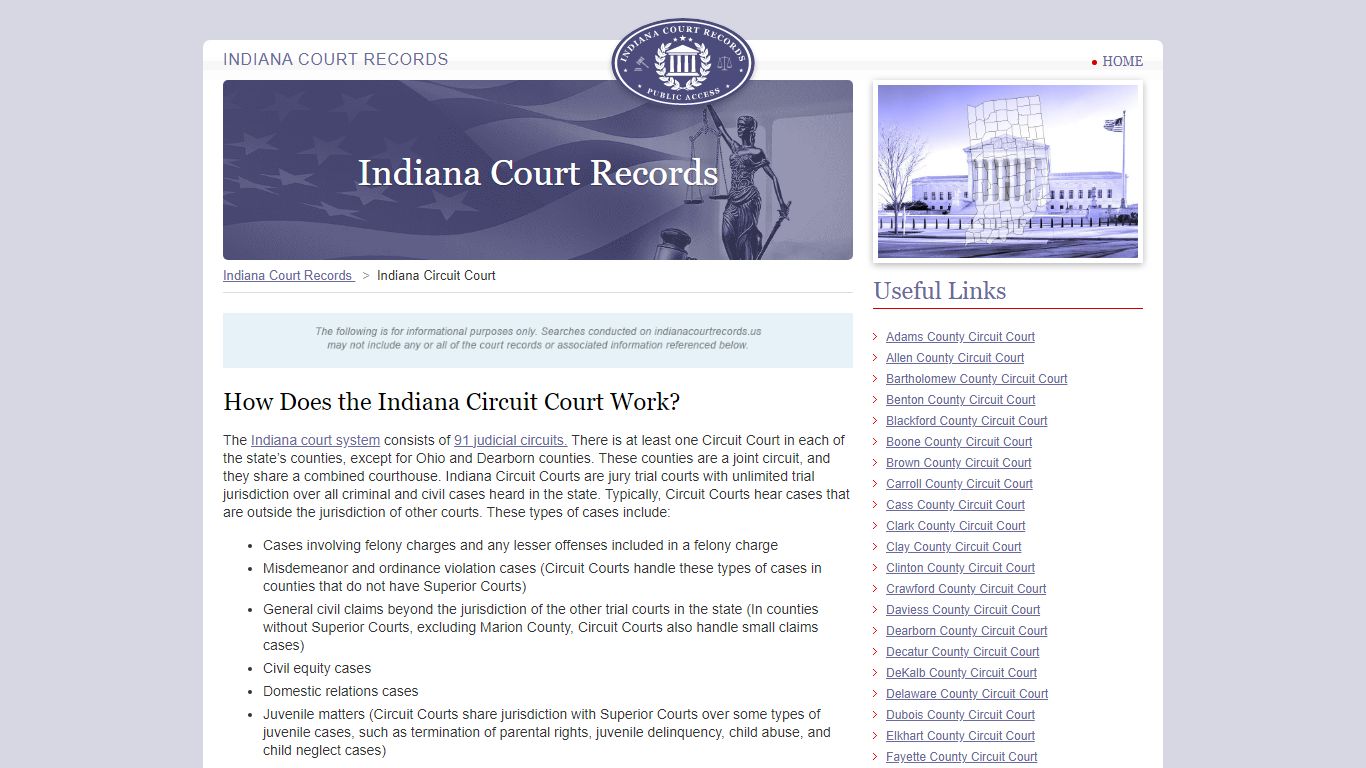 How Does the Indiana Circuit Court Work? - indianacourtrecords.us